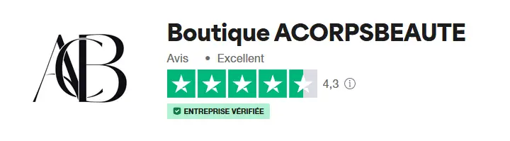 Boutique A'Corps Beauté avis vérifié Trustpilot