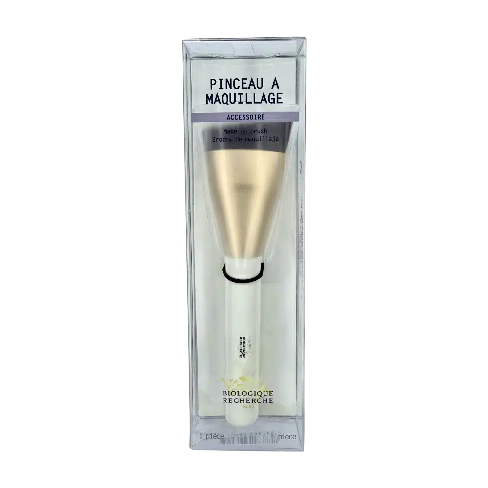 Pinceau à maquillage Biologique Recherche présenté dans son emballage d’origine, vue de face.